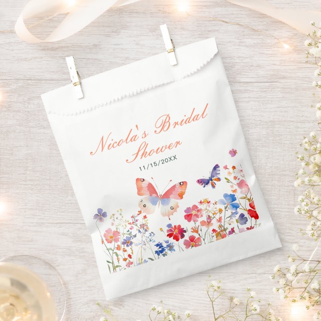 Floral Summer Butterfly-Brautparty Geschenktütchen (Ausgeschnitten)