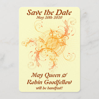 Floral Sun Pagan Handfasting Enregistrer la carte