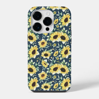 Floral sunflower case for iphone 14 pro hülle