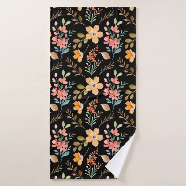 Floral Surface Motif - Mode Aquarelle Ressort (Serviette de bain)
