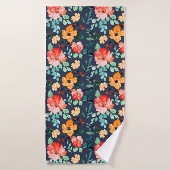 Floral Surface Motif - Mode Printemps Décoratif (Serviette de bain)