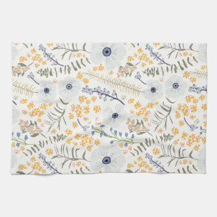 Floral Sweet Botanical Whimsical Blume Geschirrtuch