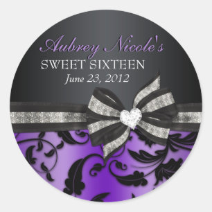 Floral Swirl 16 . Geburtstag Sticker