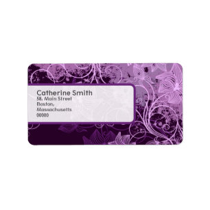 Floral Swirl individuell anpassbare Adressmarken Adressaufkleber