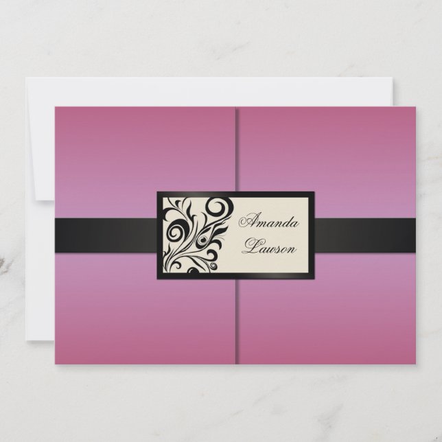 Floral Swirls Invitation Einladung (Vorderseite)
