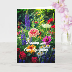 Floral Sympathy Card, 5" x 7" Faltkarte Karte