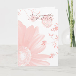 Floral Sympathy Card - In Sympathy And Friendship Karte