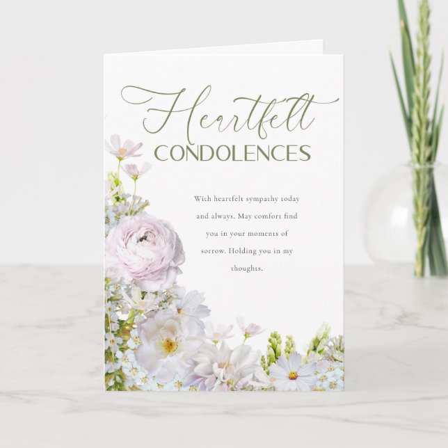 Floral Sympathy Card Karte (Vorderseite)
