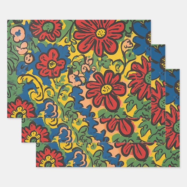 Floral Symphony Geschenkpapier Set (Set)