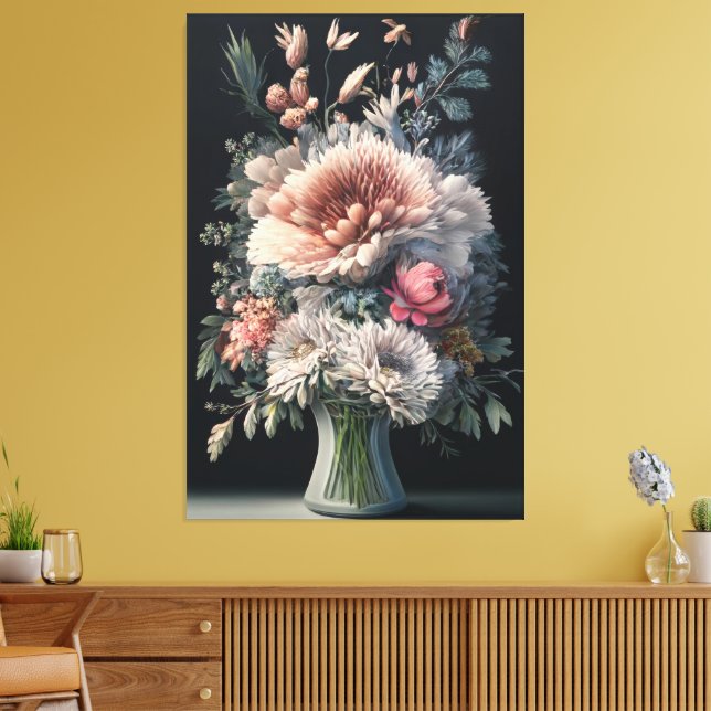 Floral Symphony Leinwanddruck (Insitu (Wohnzimmer))