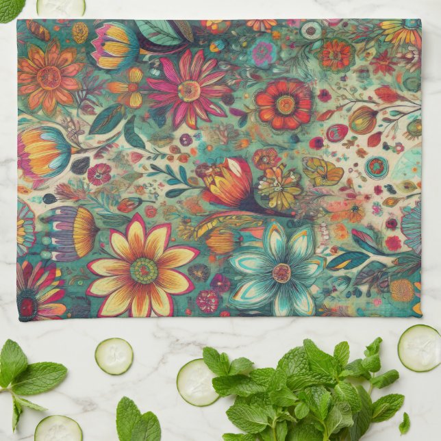 Floral Tapesta Küchentuch (Gefaltet)