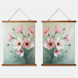 Floral Tapestry Wall Décor Wandteppich Mit Holzrahmen