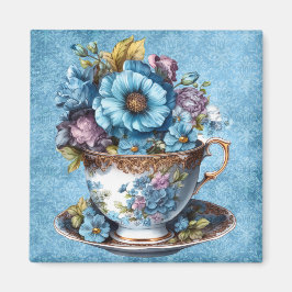 Floral Teacup Kühlschrank Magnet