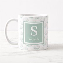 Floral Teal Hydrangea Monogram 