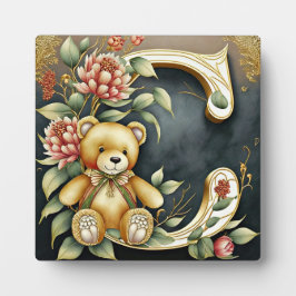 FLoral Teddy Bear Brief C Fotoplatte