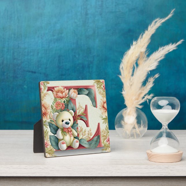 FLoral Teddy Bear Brief E Fotoplatte (InSitu)