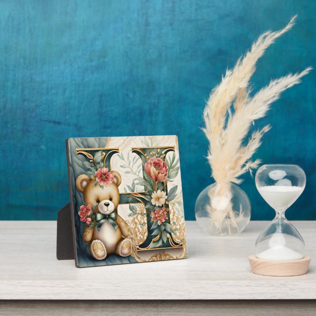 FLoral Teddy Bear Brief H Fotoplatte (InSitu)