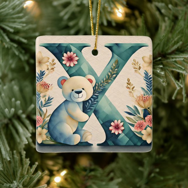 FLoral Teddy Bear Brief X Keramikornament (Baum)