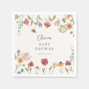 Floral Tee Babydusche Napkins Serviette
