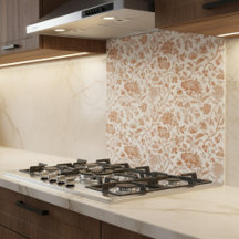 Floral Terracotta Toile Pattern