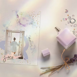 Floral Textured Paper Elegant Wedding Invitation Einladung