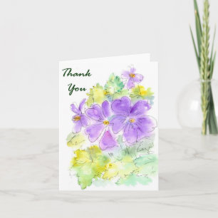 Floral 'Thank You' Notecard Dankeskarte