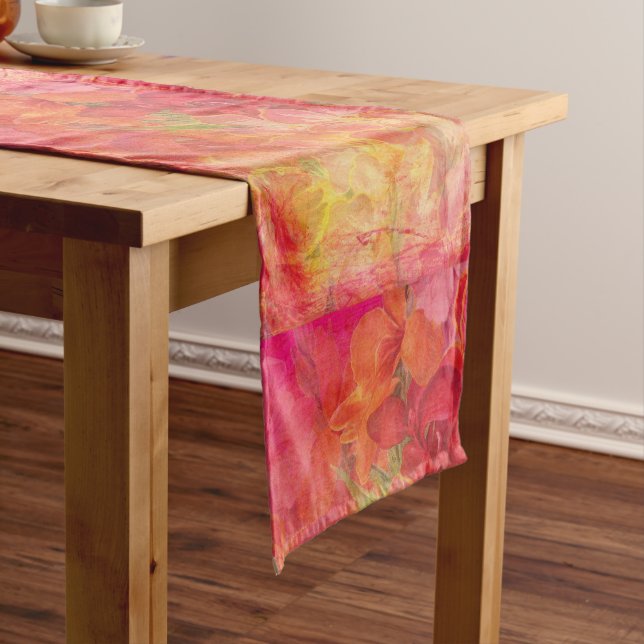 Floral Themed Table Runner Kurzer Tischläufer (Beispiel)