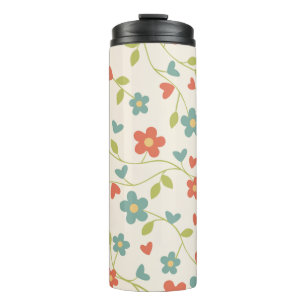 Floral Thermal Tumbler Thermosbecher