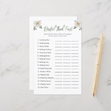 Floral "Think Fast" Brautparty Game