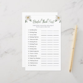 Floral "Think Fast" Bridal Shower Game