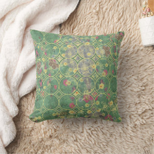 Floral Tile Throw Kissen