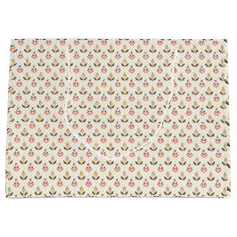 Floral tote bag design with beige background  große geschenktüte