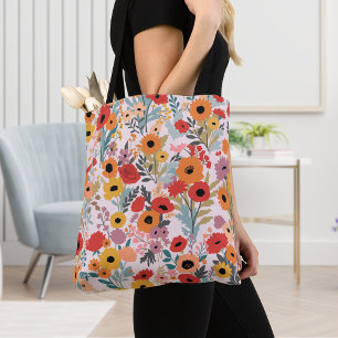 Floral Tote Bag für den täglichen Einkauf und die Tasche