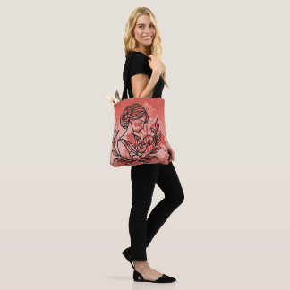 Floral Tote Bag – Mother and Child Design Tasche