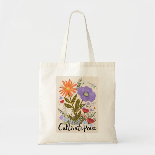 Floral Tote Bag Tragetasche (Vorne)
