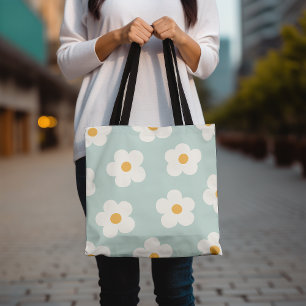 Floral Tote Beutel, Niedliche Daisies Muster Tasch Tasche