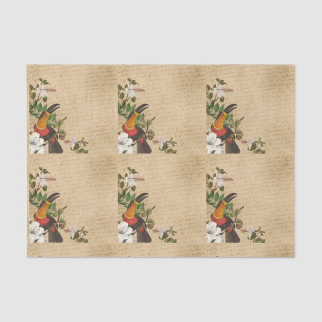 Floral Toucan Seidenpapier (Vorderseite)