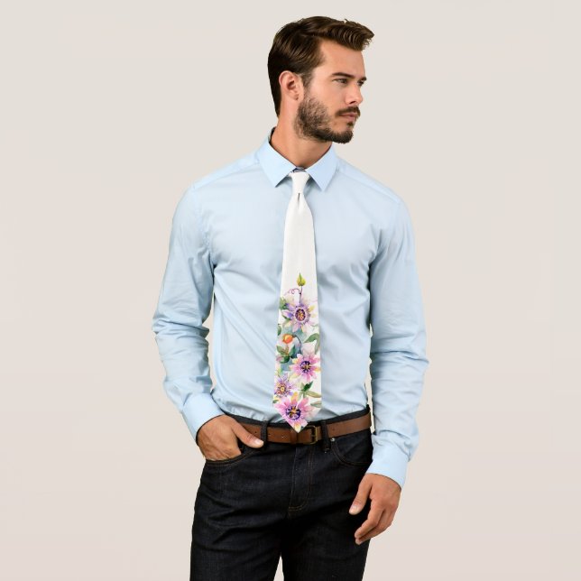 Floral Trauzeugen Wedding Neck Tie Krawatte (Beispiel)