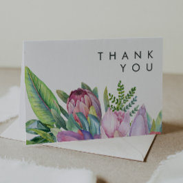 Floral tropical coloré | CARTE DE REMERCIEMENTS