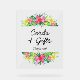 Floral Tropical Paradise Flamingo Cards and Gifts Acrylschild