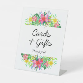 Floral Tropical Paradise Flamingo Cards and Gifts Sockelschild