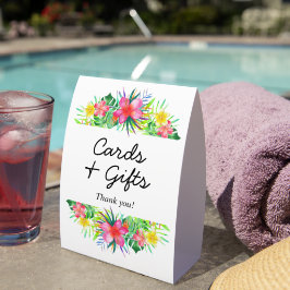 Floral Tropical Paradise Flamingo Cards and Gifts Tischaufsteller