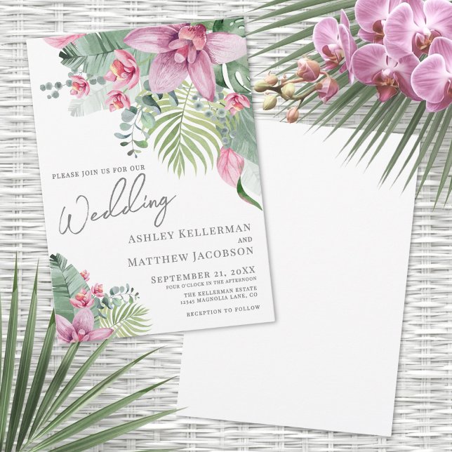 Floral Tropical Wedding Einladung (Floral Tropical Wedding Invitation)