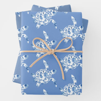 Floral Turtle Wrapping Sheets Geschenkpapier Set