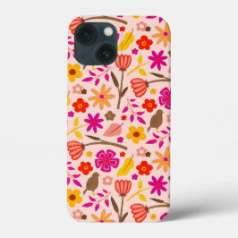 Floral und Bird Retro gestylt Case-Mate iPhone Hülle