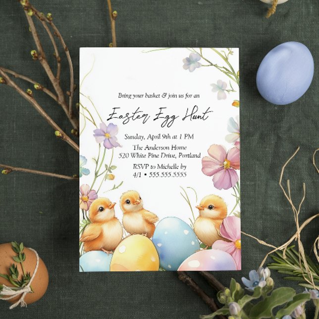 Floral und Eier Ostereier Jagen Einladung (Von Creator hochgeladen)