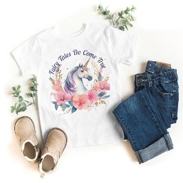 Floral Unicorn Fairy Tale Baby T-shirt