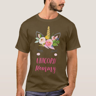 Floral Unicorn Mom Shirt Unicorn Mommy Gift