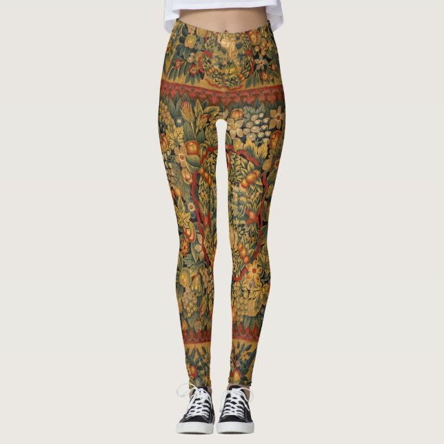 Floral Unicorn Motif Leggings (Vorderseite)