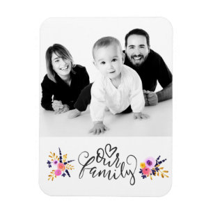 Floral - Unser familiäres Foto Magnet